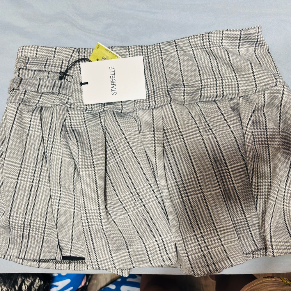 Starbelle Gray Plaid Skirt
